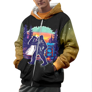 Camping God Is Great Beer Is Good and People Are Crazy All Over Print Shirt
