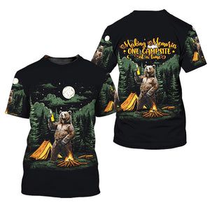 Making Memories Camping Bear All Over Print Shirt
