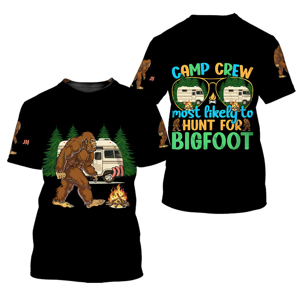 Camp Crew Hunt For Bigfoot All Over Print Shirt