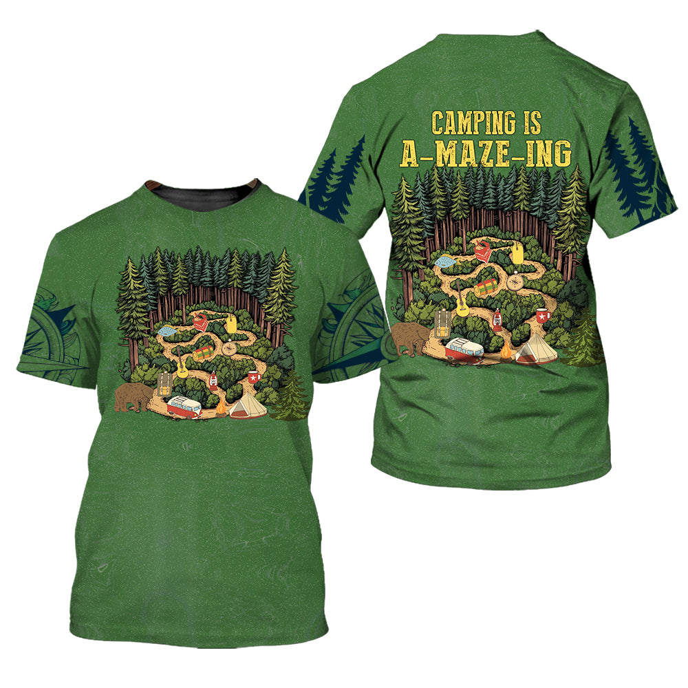 Camping Is A-Maze-Ing All Over Print Shirt