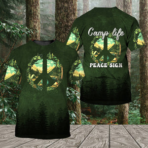 Camp Life Peace Sign All Over Print Shirt
