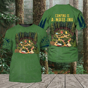Camping Is A-Maze-Ing All Over Print Shirt