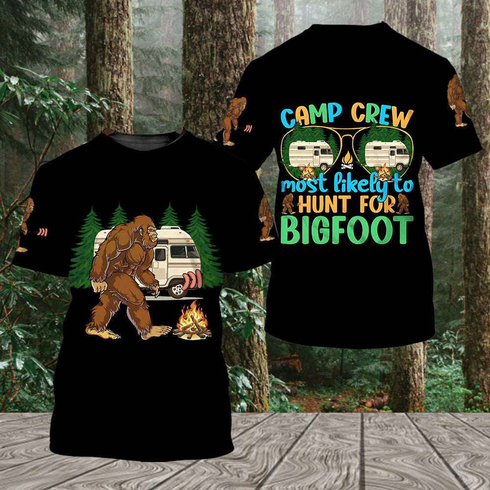 Camp Crew Hunt For Bigfoot All Over Print Shirt