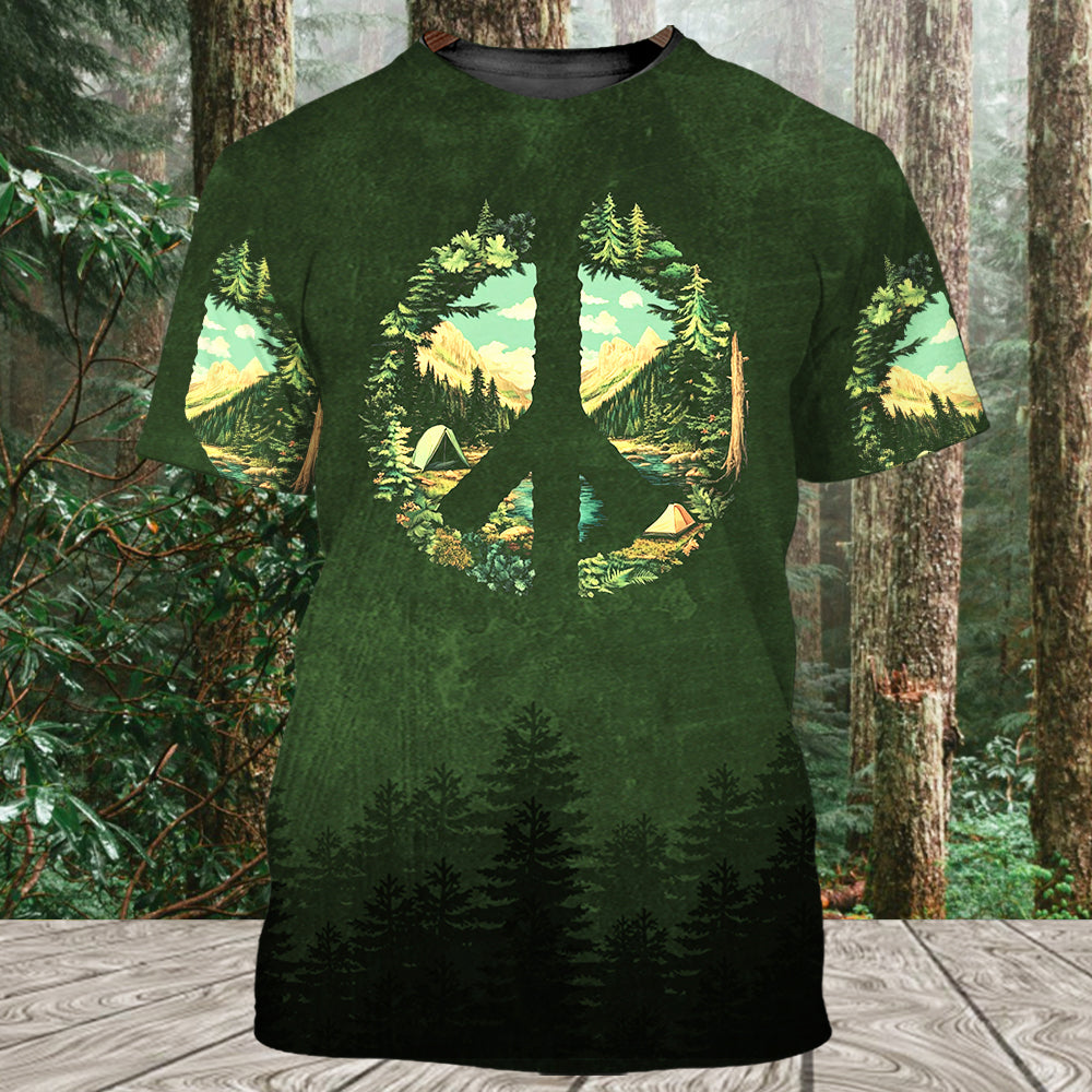 Camp Life Peace Sign All Over Print Shirt