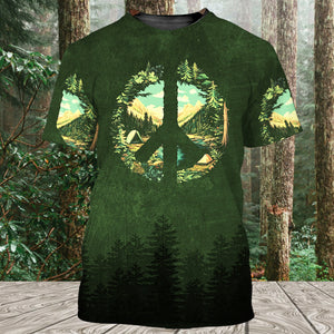 Camp Life Peace Sign All Over Print Shirt