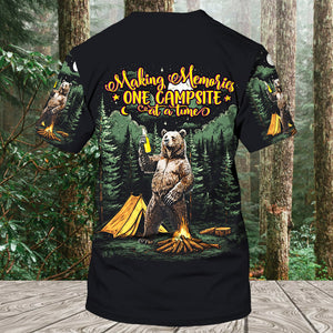 Making Memories Camping Bear All Over Print Shirt
