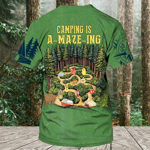 Camping Is A-Maze-Ing All Over Print Shirt