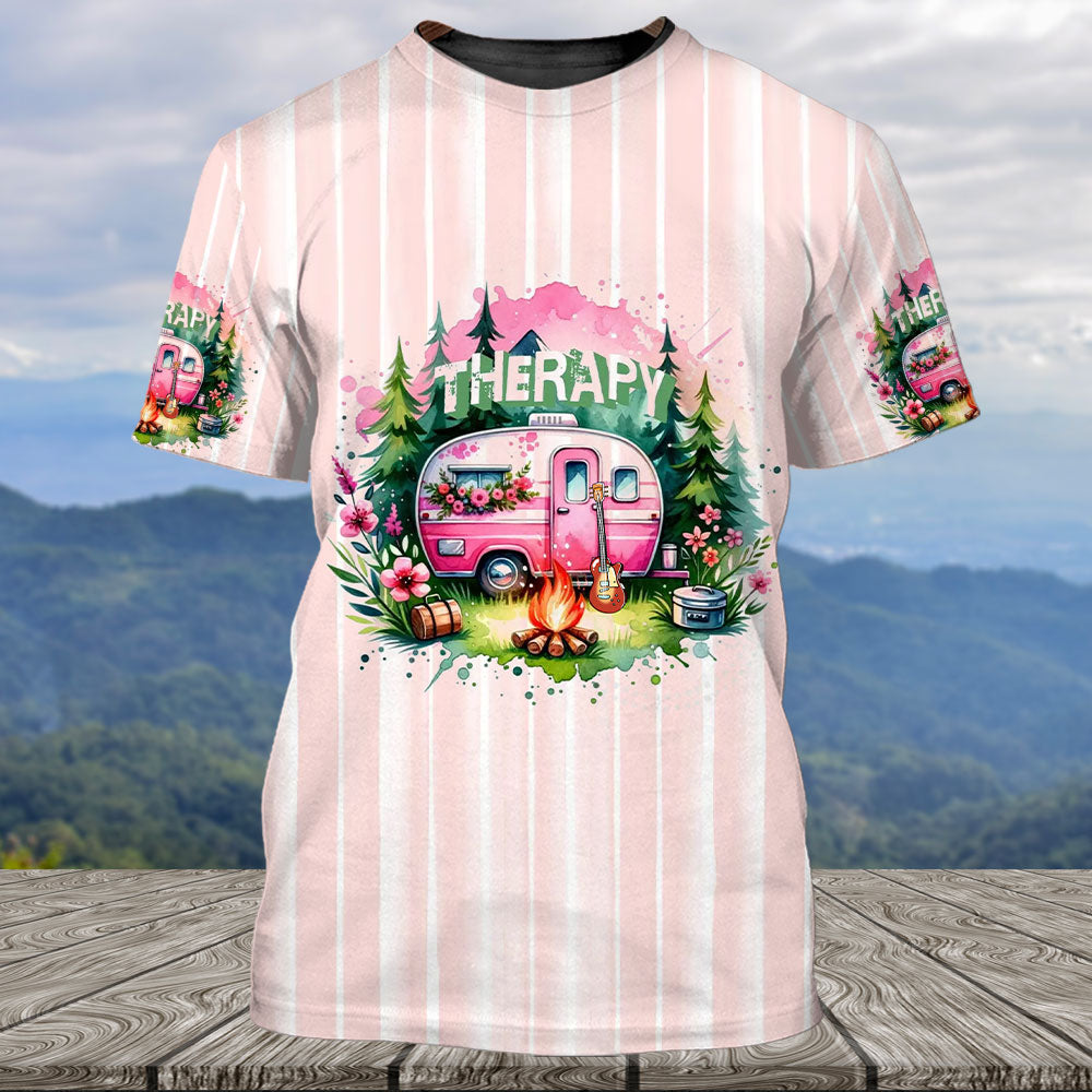 Camping Therapy All Over Print Shirt