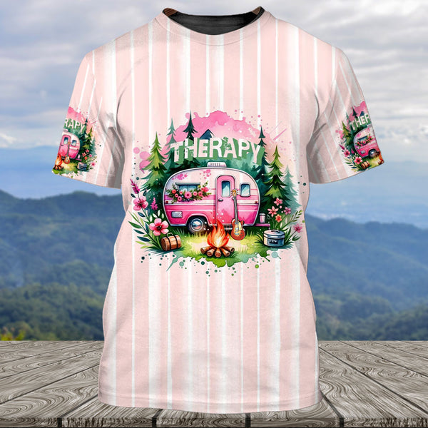 Camping Therapy All Over Print Shirt