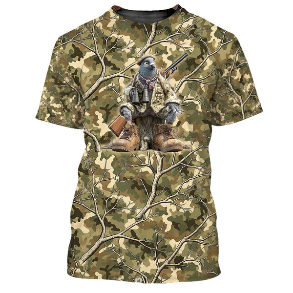 Funny Dove Hunting Camouflage All Over Print Shirt