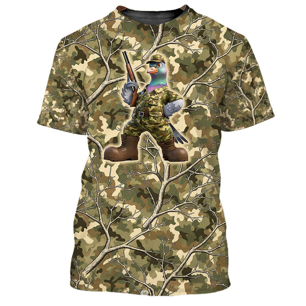 Dove Hunting Camouflage Funny All Over Print Shirt