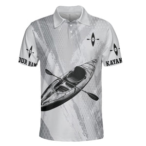 Custom Name Kayaking Black And White All Over Print Shirt