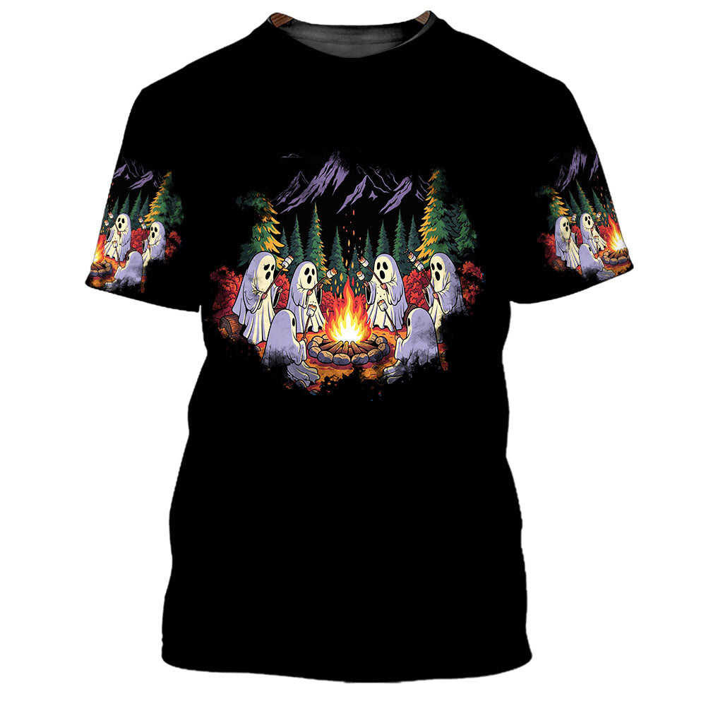 Ghost Camping Crew All Over Print Shirt