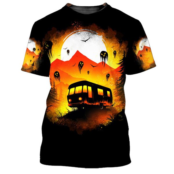 Haunted Camping Car All Over Print Shirt