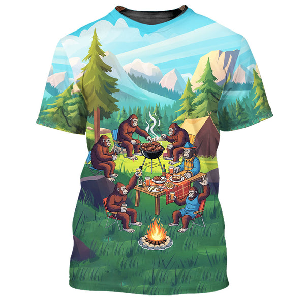 Sasquatch family BBQs All Over Print Shirt