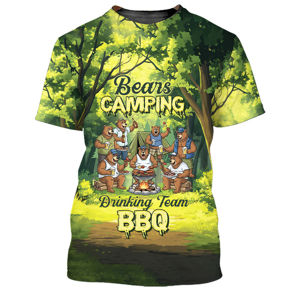 Bear Family BBQs All Over Print Shirt