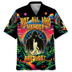 Not All Who Wander Are Lost Alien Night Hawaiian Shirt