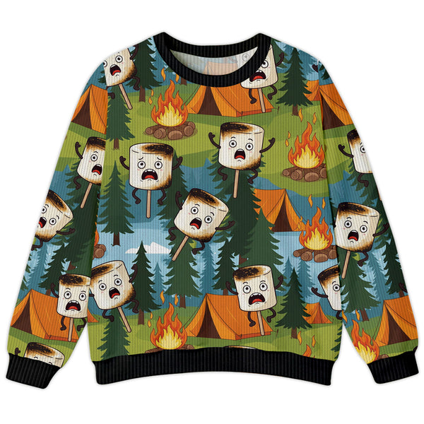 Funny Burnt Mashmallow Ugly Sweater