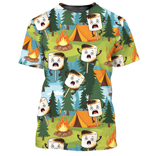 Funny Burnt Marshmallow All Over Print Shirt