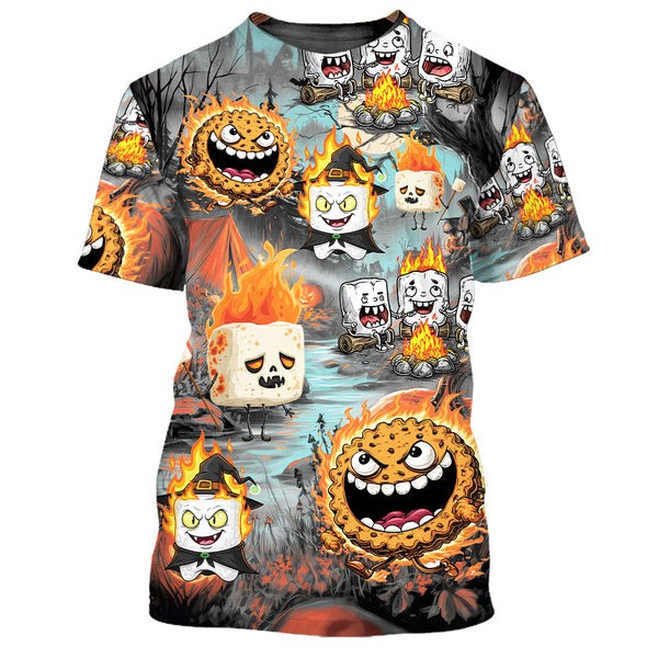 Burnt Marshmallow Halloween All Over Print Shirt