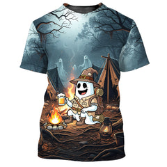 Custom Name Welcome To The Spookiest Campfire All Over Print Shirt
