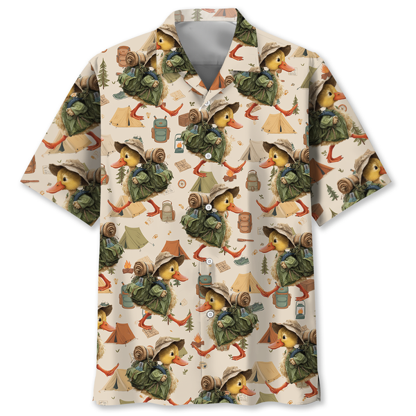 Funny Duck Go Camping Hawaiian Shirt