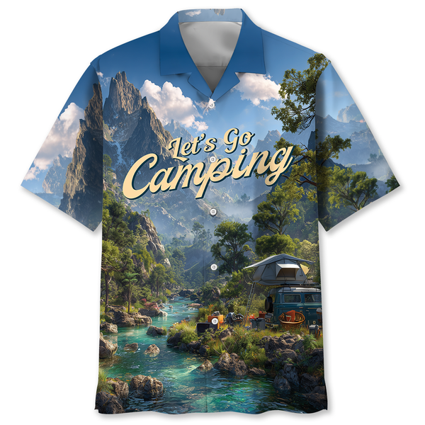 Let's Go Camping Hawaiian Shirt