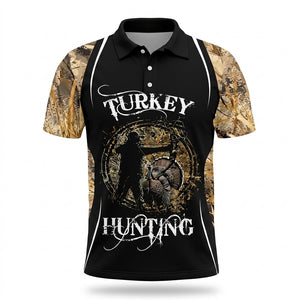Turkey Hunting With Bow Polo Men Shirt