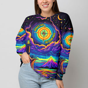 Always Take The Scenic Route All Over Print Shirt