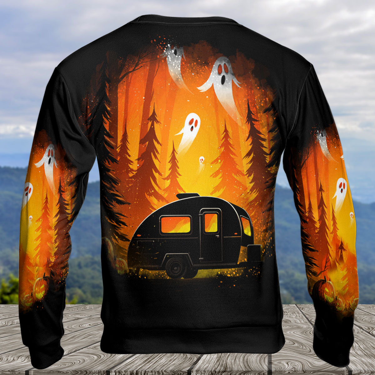 Horror Campfire In The Wild All Over Print Shirt