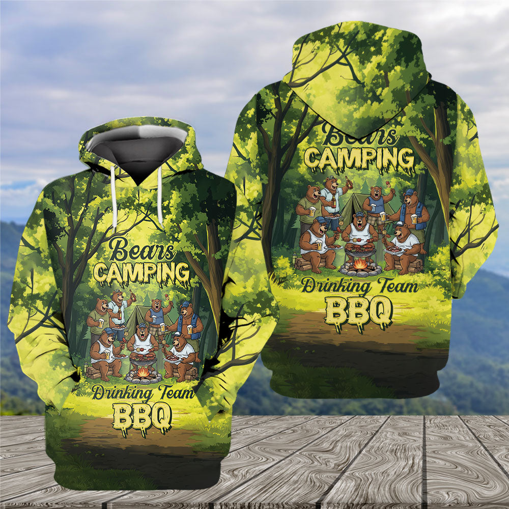 Bear Family BBQs All Over Print Shirt