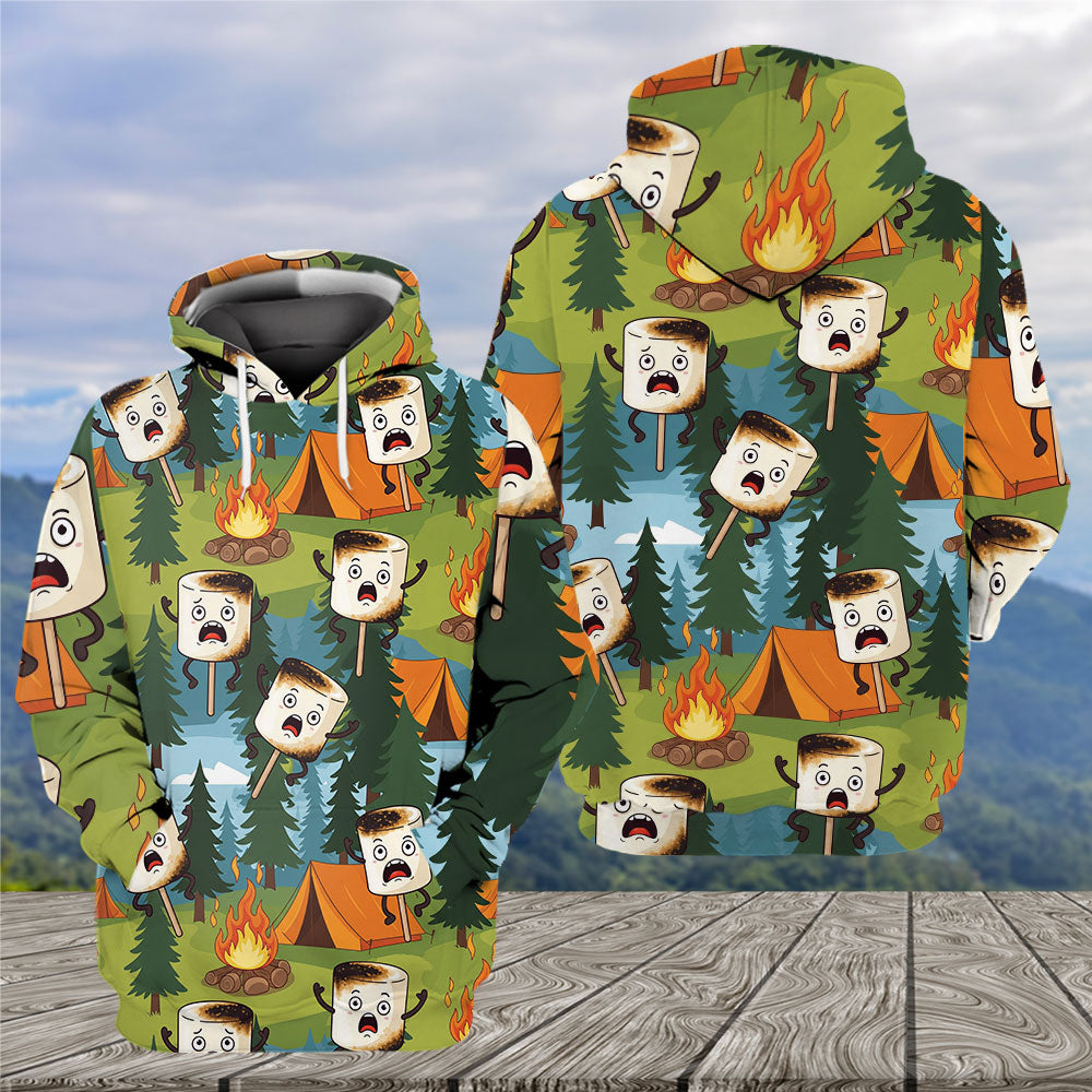 Funny Burnt Marshmallow All Over Print Shirt