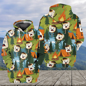 Funny Burnt Marshmallow All Over Print Shirt