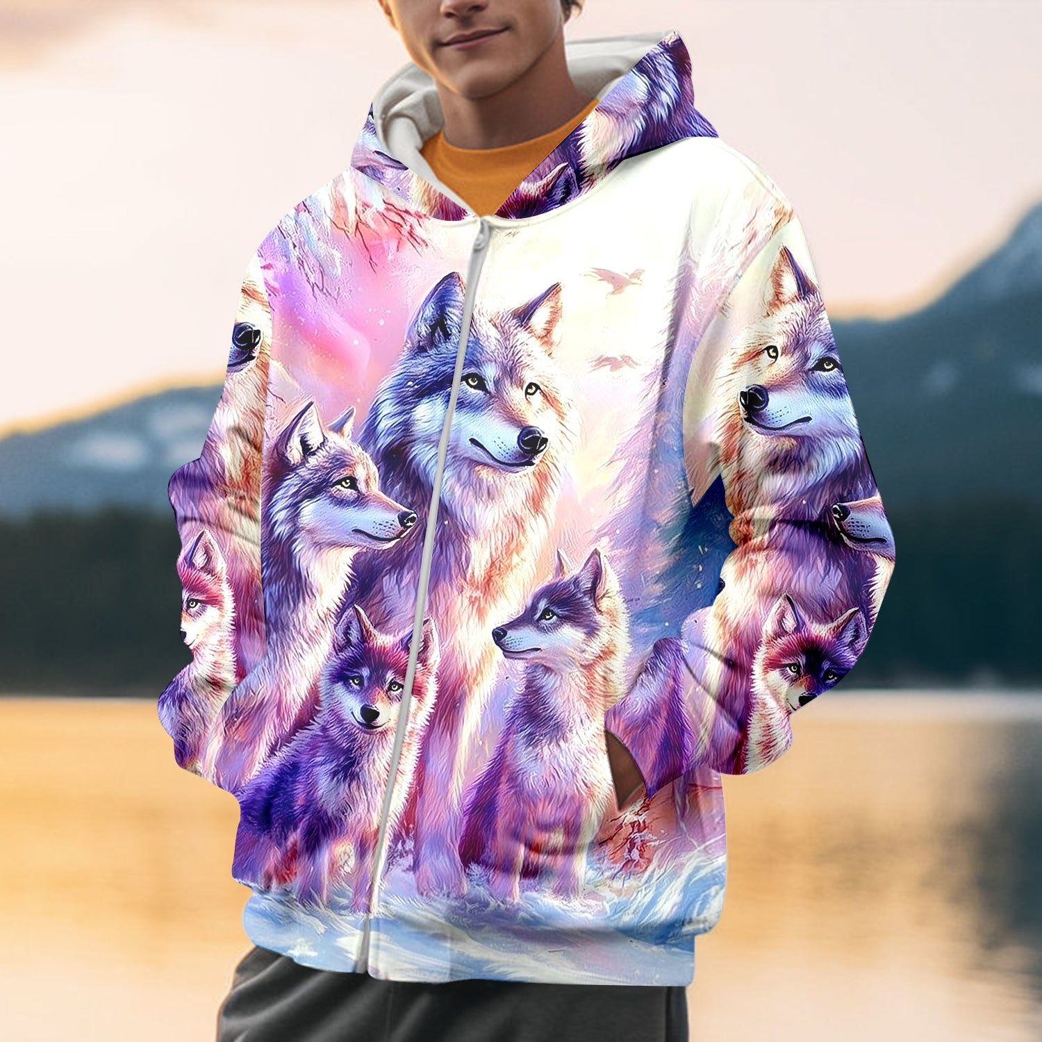 Wolf Family Art All Over Print Shirt