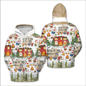 Campsite Christmas Party All Over Print Shirt