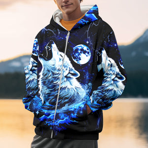 Mystical Wolf Howing Art All Over Print Shirt