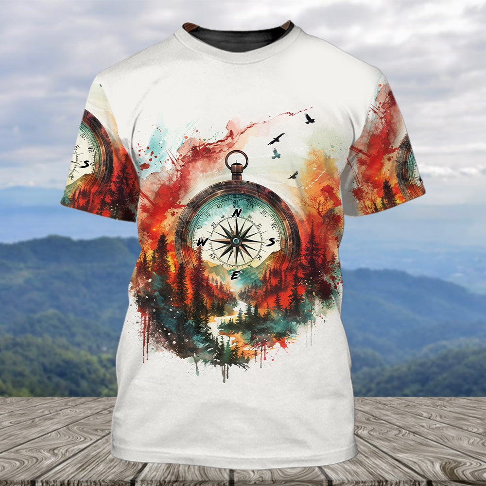 Compass Colorful Not All Who Wander Are Lost All Over Print
