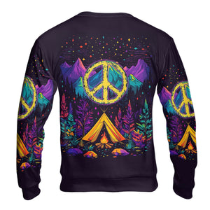 Camping Peace Sign All Over Print Shirt