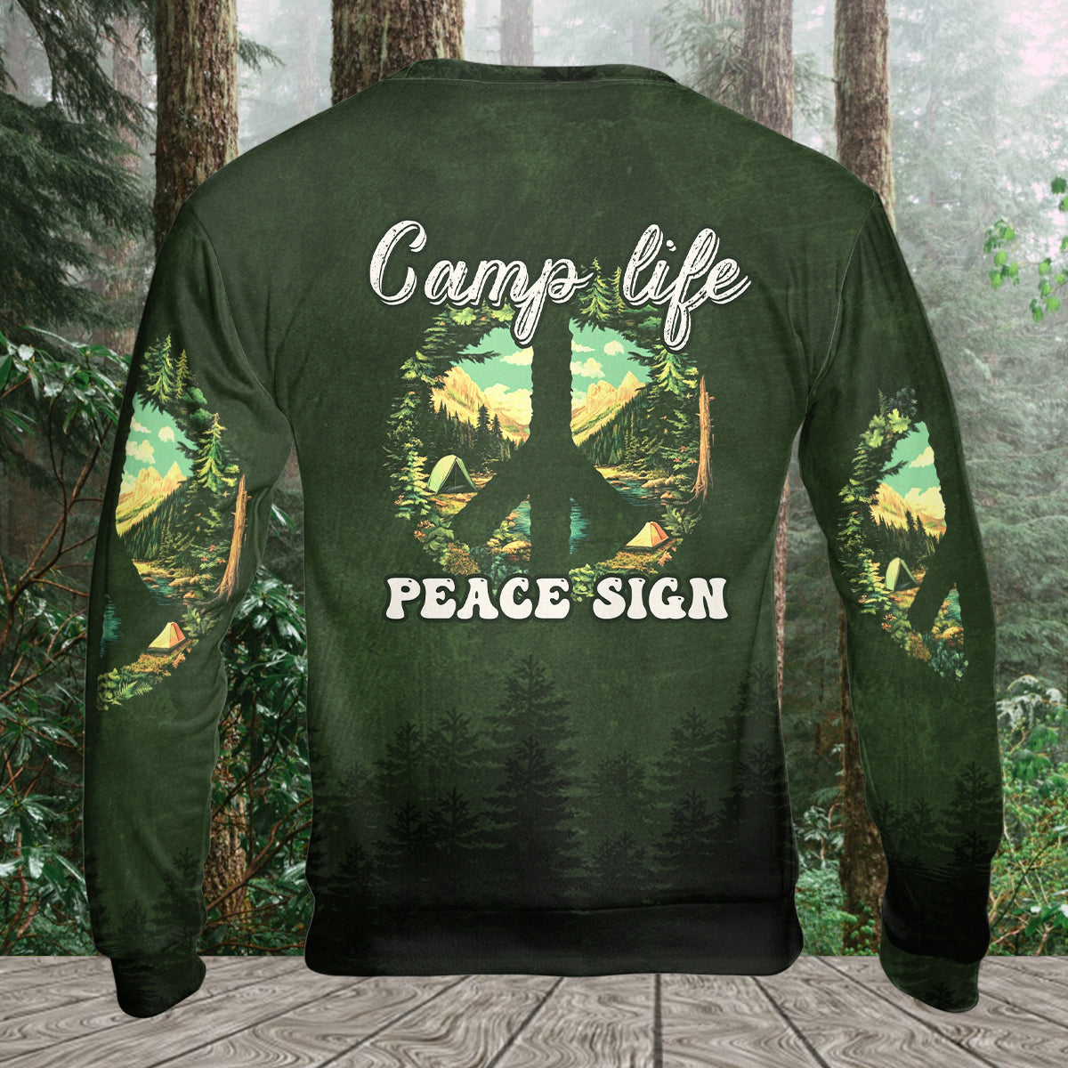 Camp Life Peace Sign All Over Print Shirt
