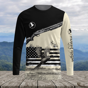 Vintage Pheasant Hunting All Over Print Shirtt
