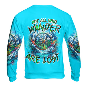Compass Not All Who Wander Are Lost All Over Print Shirt