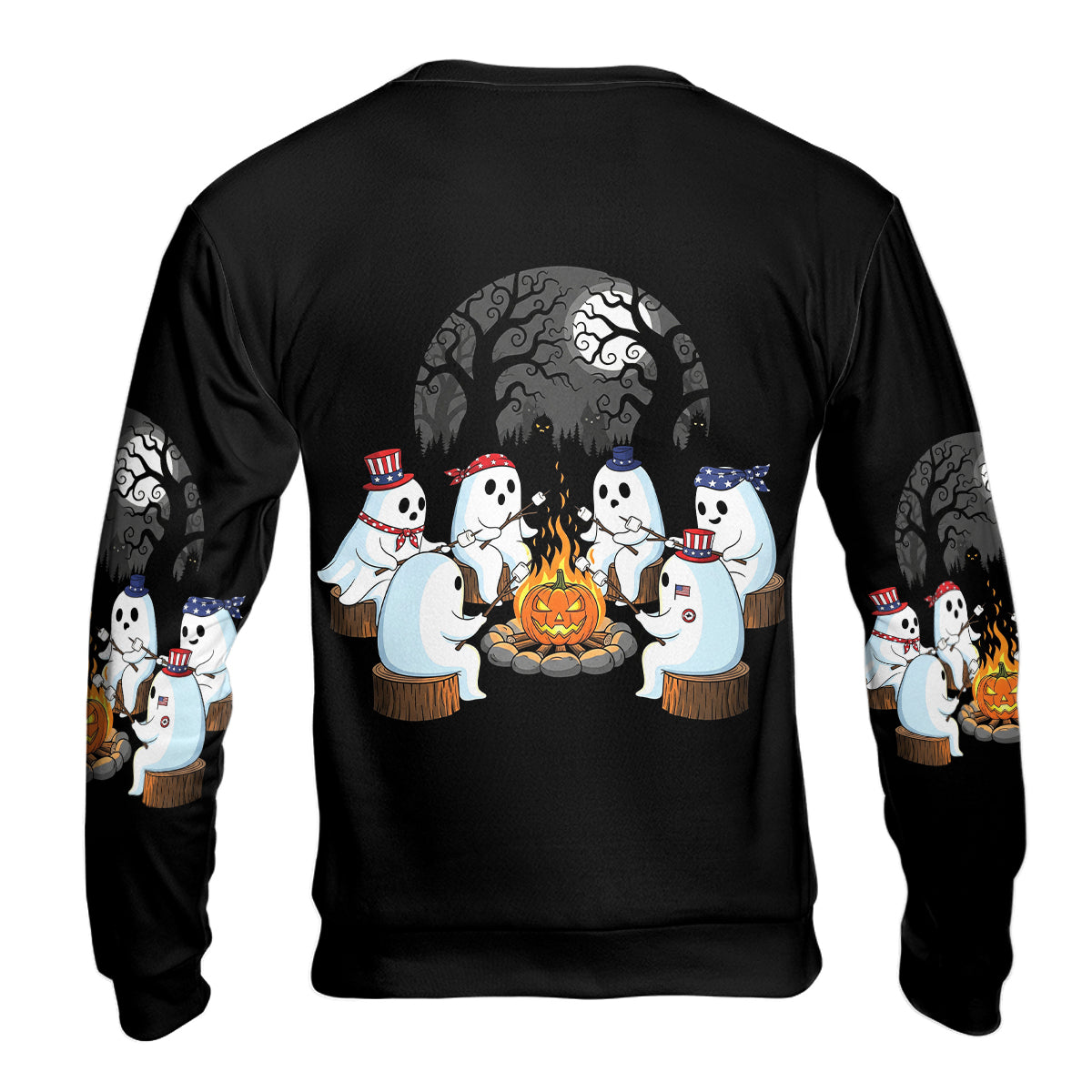 Boo Crew Camping All Over Print Shirt