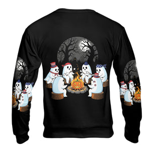 Boo Crew Camping All Over Print Shirt