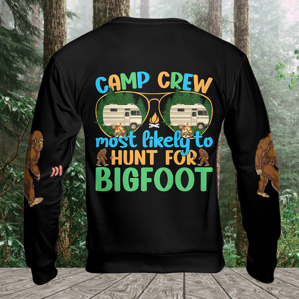 Camp Crew Hunt For Bigfoot All Over Print Shirt