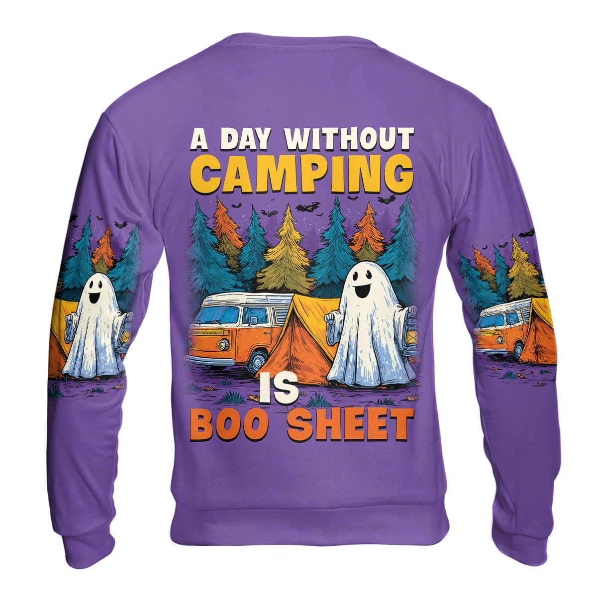 Halloween Camping Ghost – A Day Without Camping Is Boo Sheet All Over Print Shirt