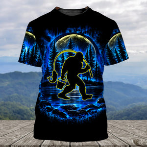 Bigfoot Fishing All Over Print Shirt