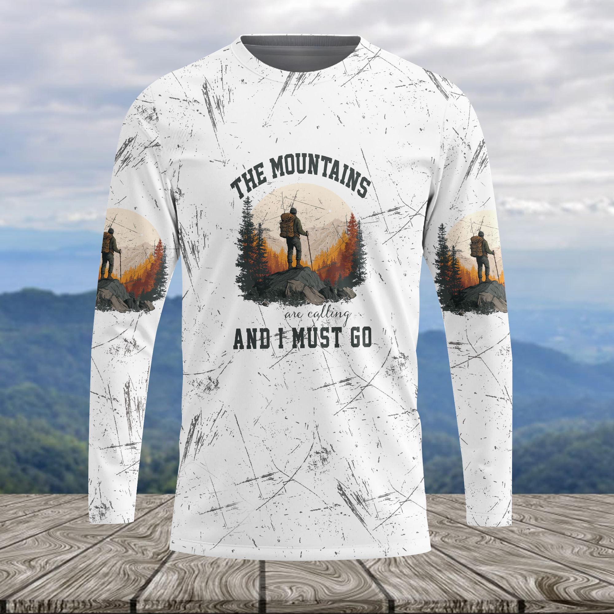 The Mountains Are Calling And I Must Go All Over Print Shirt