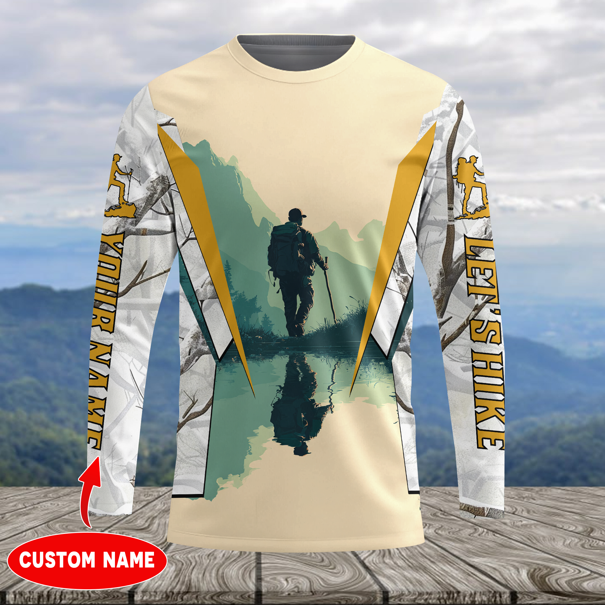 Custom Name Hiking More Worry Less All Over Print Shirt
