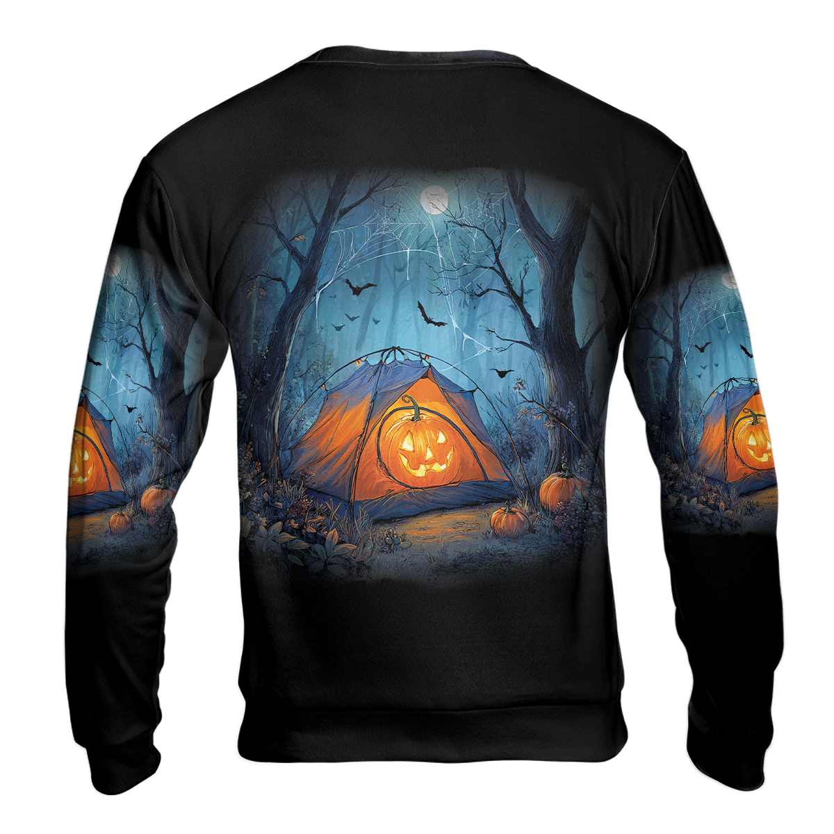 Halloween Pumpkin Camping All Over Print Shirt