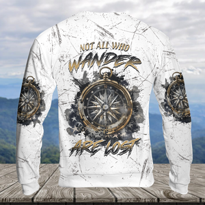 Not All Who Wander Are Lost Compass Cracks All Over Print Shirt